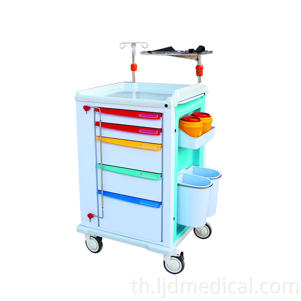 ABS emergency trolley with wheels